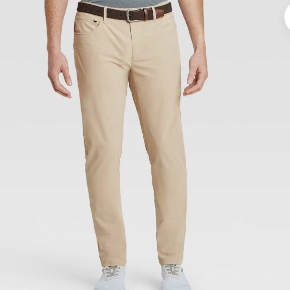 Men's Golf Pants Slim - All in Motion - KHAKI - 38/34